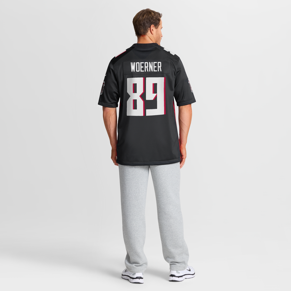 Men's Atlanta Falcons Charlie Woerner Nike Black Game Jersey
