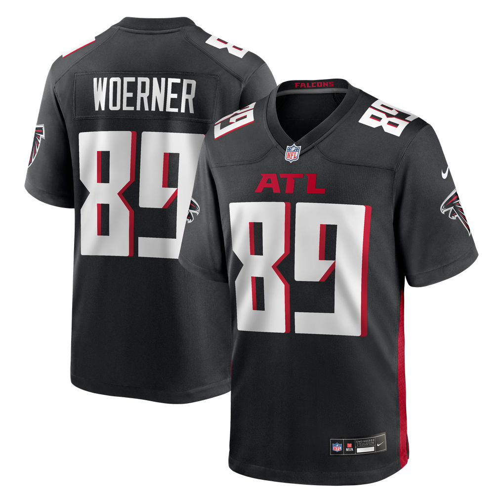 Men's Atlanta Falcons Charlie Woerner Nike Black Game Jersey