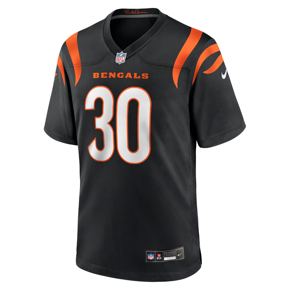 Men's Cincinnati Bengals Chase Brown Nike Black Team Game Jersey - Image 3