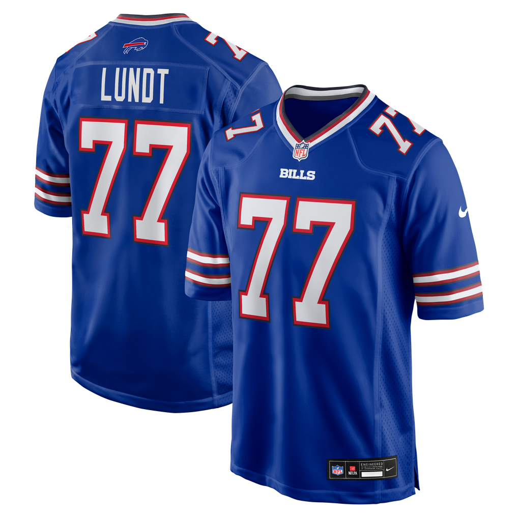 Men's Buffalo Bills Chase Lundt Nike  Royal Team Game Jersey - Image 1