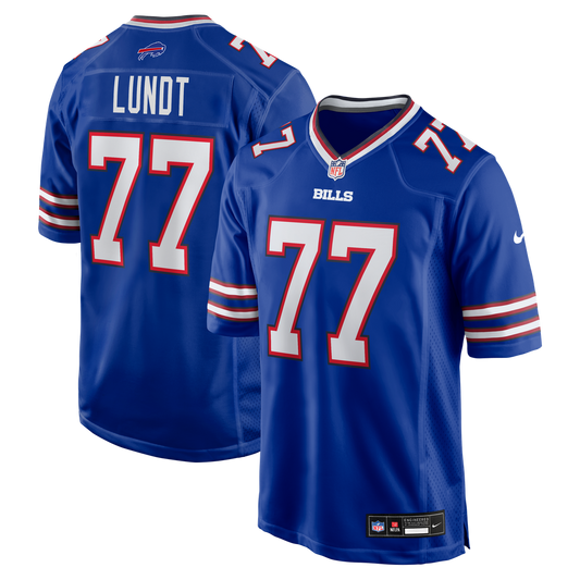 Men's Buffalo Bills Chase Lundt Nike  Royal Team Game Jersey - Image 1