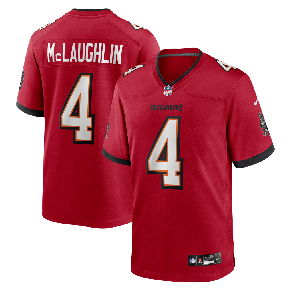 Men's Tampa Bay Buccaneers Chase McLaughlin Nike Red Game Player Jersey - Image 2