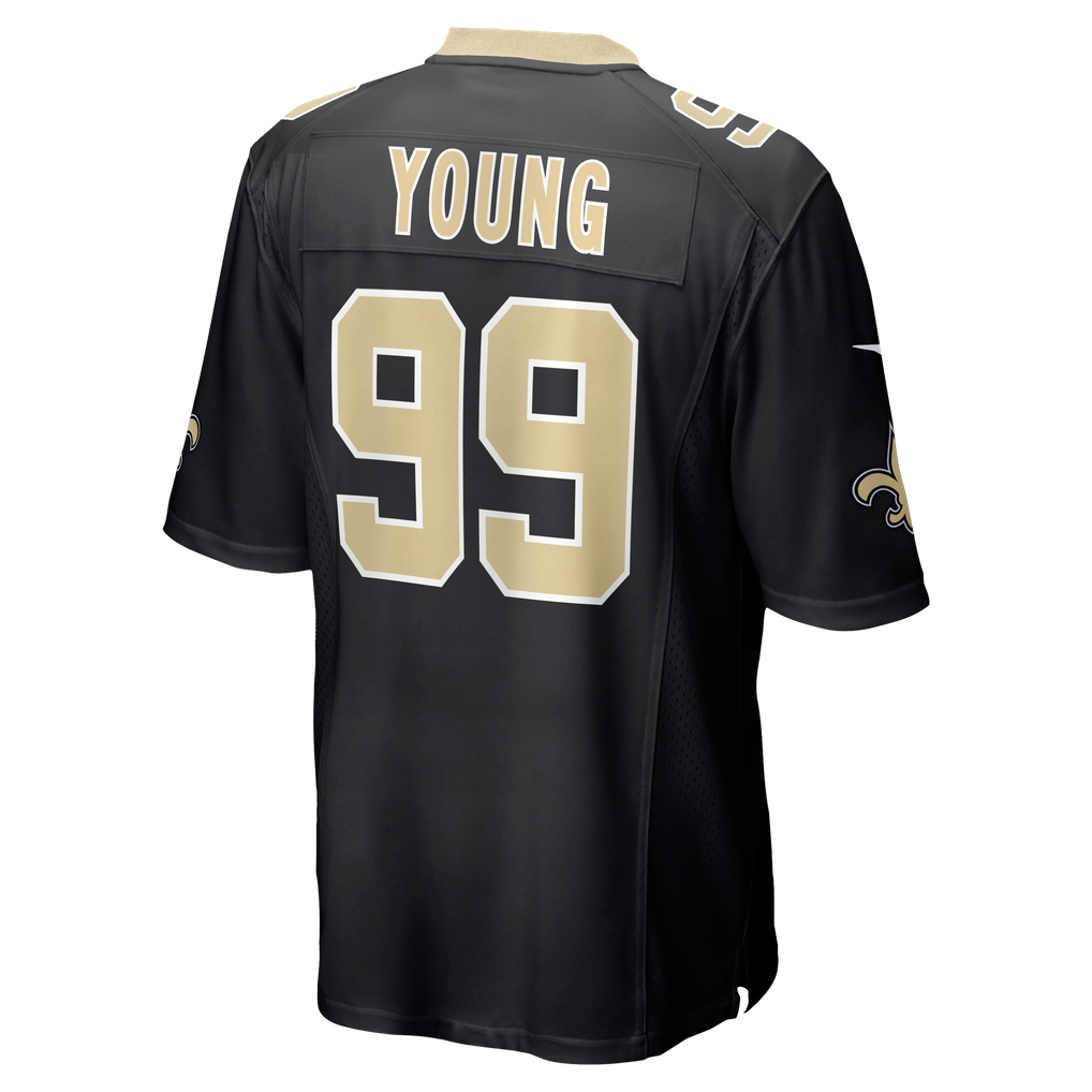 Men's New Orleans Saints Chase Young Nike  Black  Game Jersey - Image 4