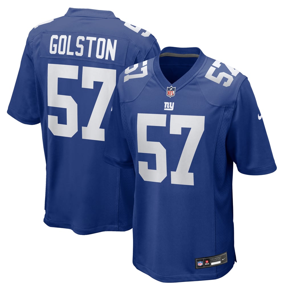 Men's New York Giants Chauncey Golston Nike  Royal Team Game Jersey - Image 2