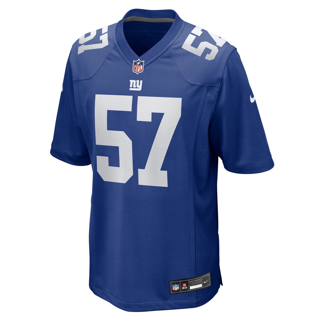 Men's New York Giants Chauncey Golston Nike  Royal Team Game Jersey - Image 3