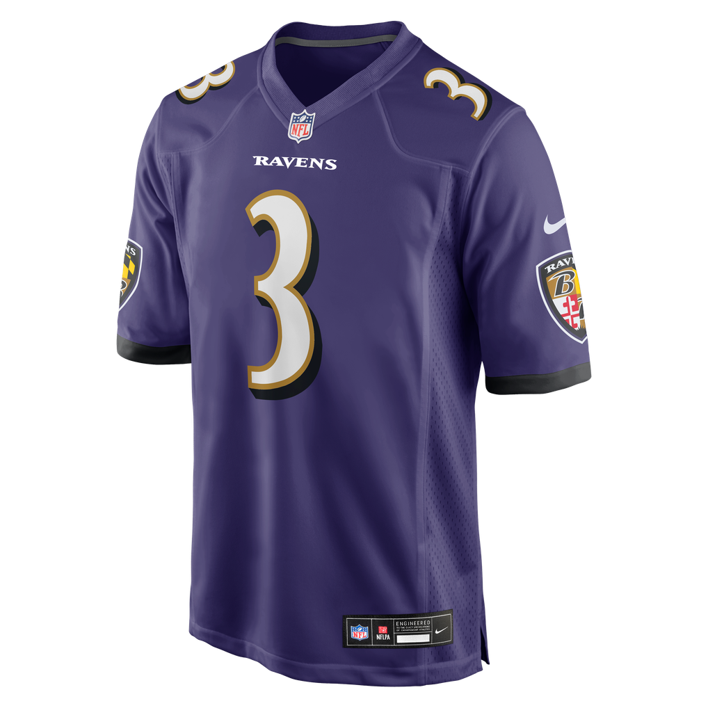 Men's Baltimore Ravens Chidobe Awuzie Nike Purple Team Game Jersey