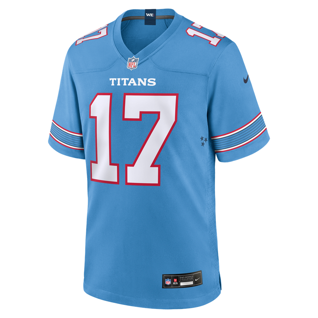 Men's Tennessee Titans Chimere Dike Nike  Light Blue Team Game Jersey - Image 3