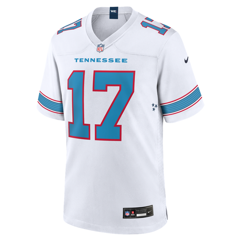 Men's Tennessee Titans Chimere Dike Nike  White Game Jersey - Image 3