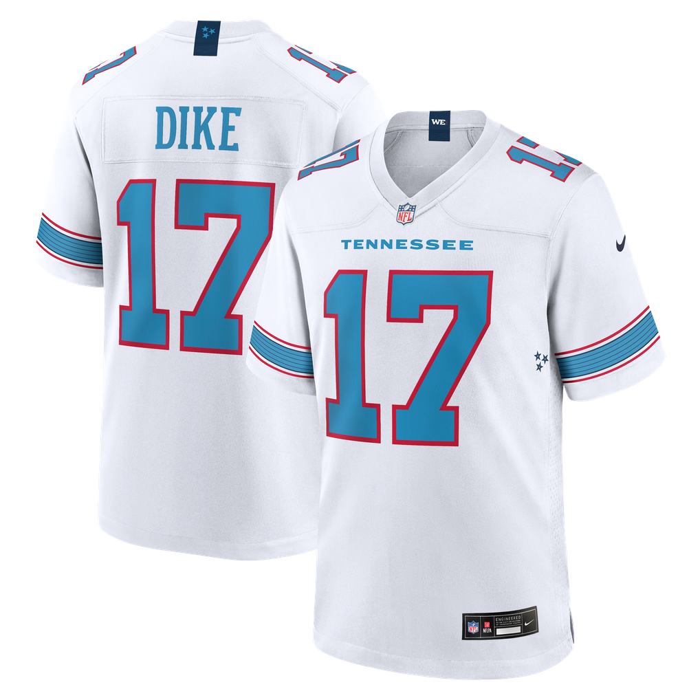 Men's Tennessee Titans Chimere Dike Nike  White Game Jersey - Image 1