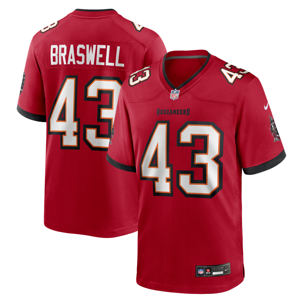 Men's Tampa Bay Buccaneers Chris Braswell Nike  Red  Game Jersey - Image 2