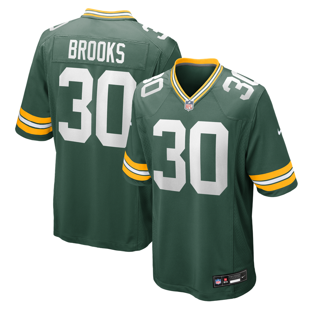 Men's Green Bay Packers Chris Brooks Nike  Green Team Game Jersey - Image 2