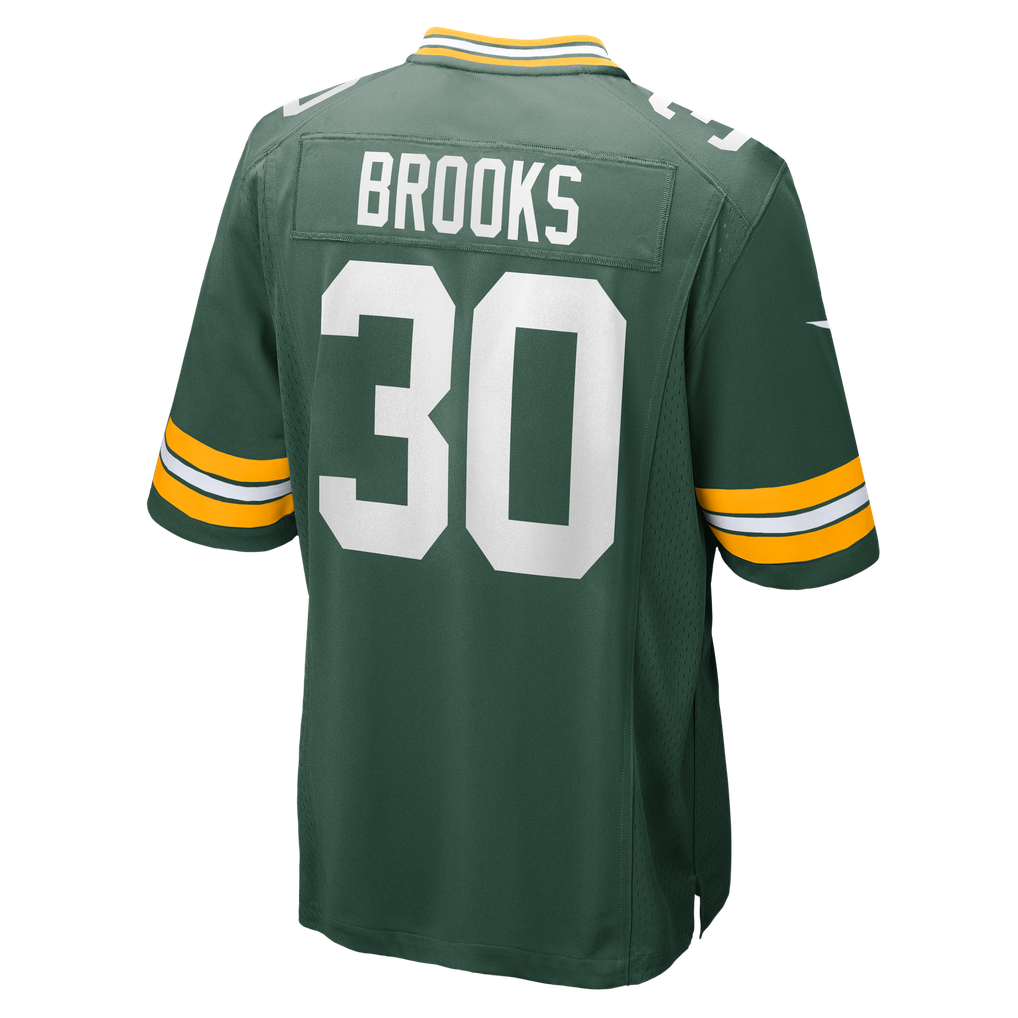 Men's Green Bay Packers Chris Brooks Nike  Green Team Game Jersey - Image 4