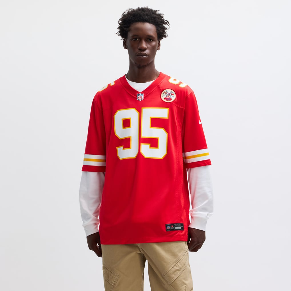 Men's Kansas City Chiefs Chris Jones Nike Red Game Jersey - Image 5