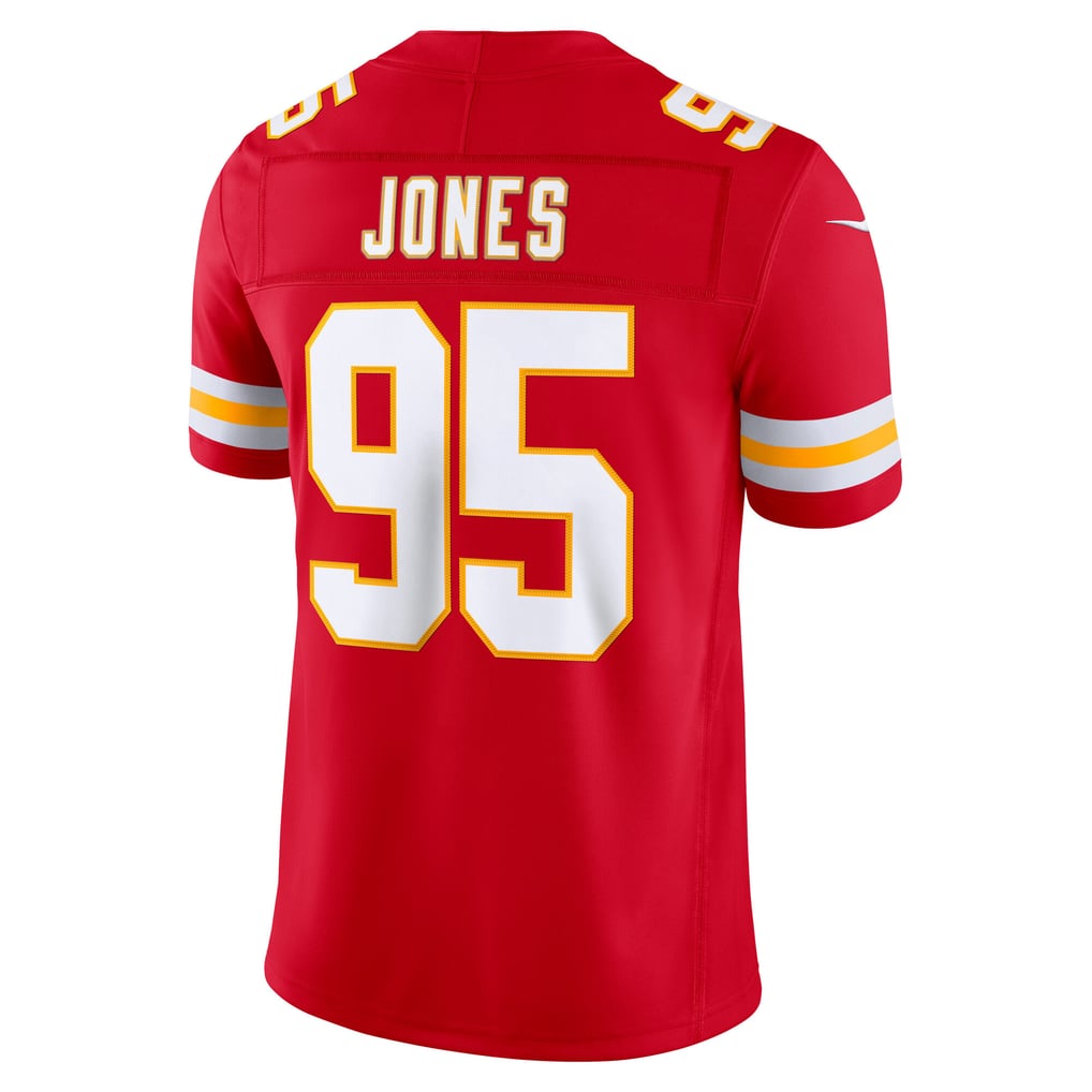 Men's Kansas City Chiefs Chris Jones Nike Red Team Vapor F.U.S.E. Stitched Limited Jersey - Image 4