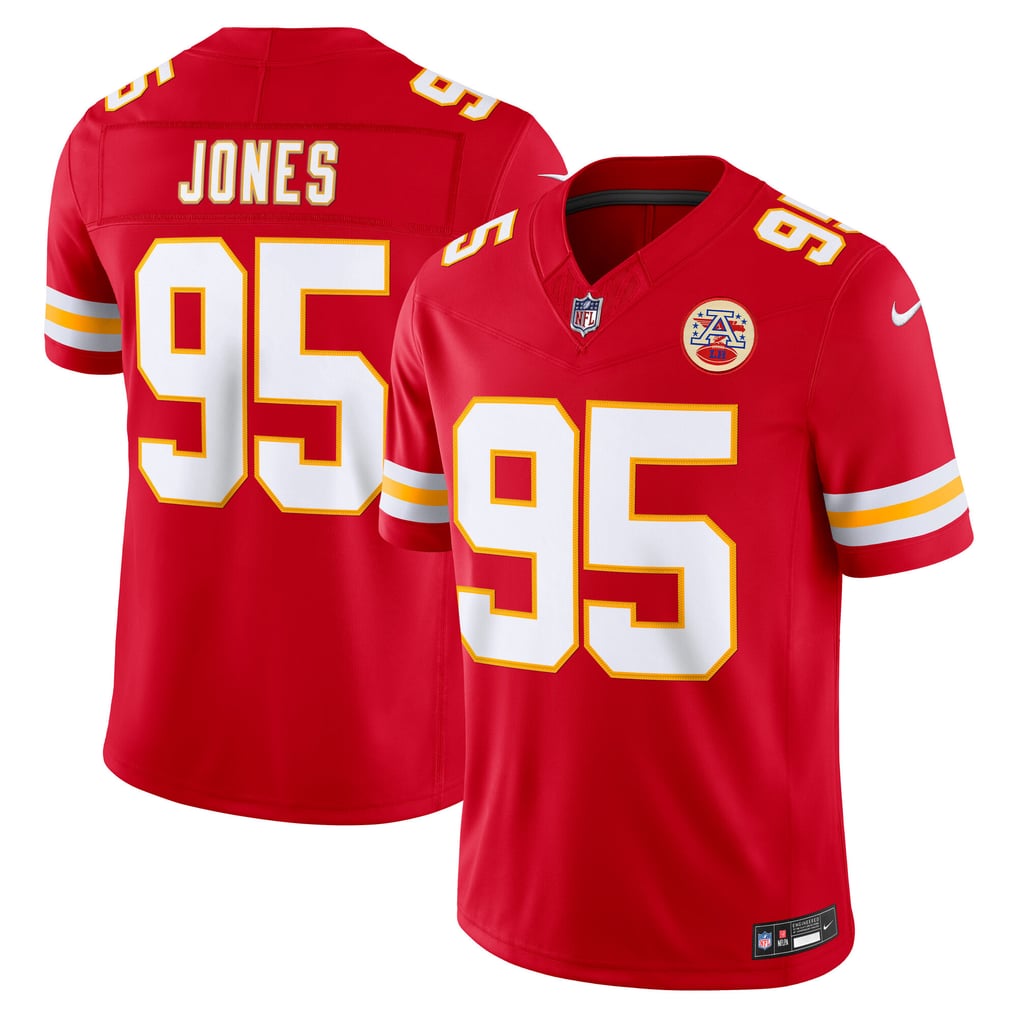 Men's Kansas City Chiefs Chris Jones Nike Red Team Vapor F.U.S.E. Stitched Limited Jersey - Image 1