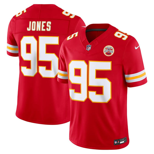 Men's Kansas City Chiefs Chris Jones Nike Red Team Vapor F.U.S.E. Stitched Limited Jersey - Image 1