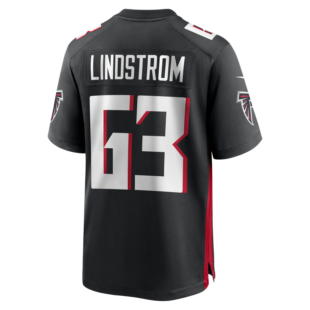 Men's Atlanta Falcons Chris Lindstrom Nike Black Game Jersey