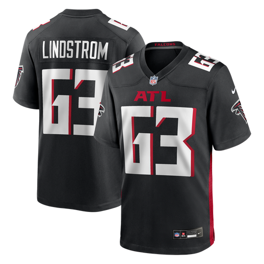 Men's Atlanta Falcons Chris Lindstrom Nike Black Game Jersey