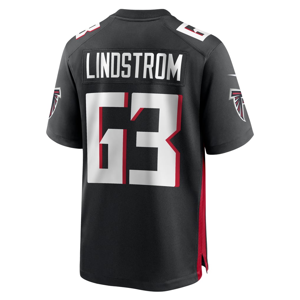 Men's Atlanta Falcons Chris Lindstrom Nike Black Team Game Jersey