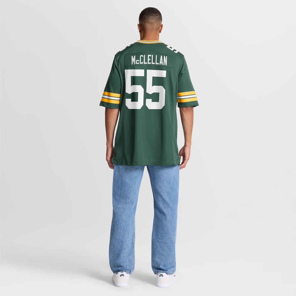 Men's Green Bay Packers Chris McClellan Nike Green Team Game Jersey - Image 4