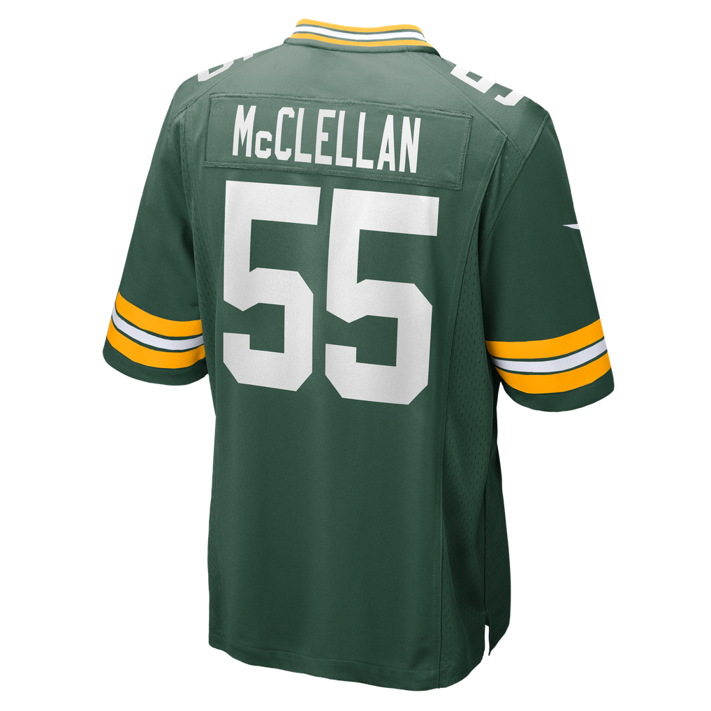 Men's Green Bay Packers Chris McClellan Nike Green Team Game Jersey - Image 6