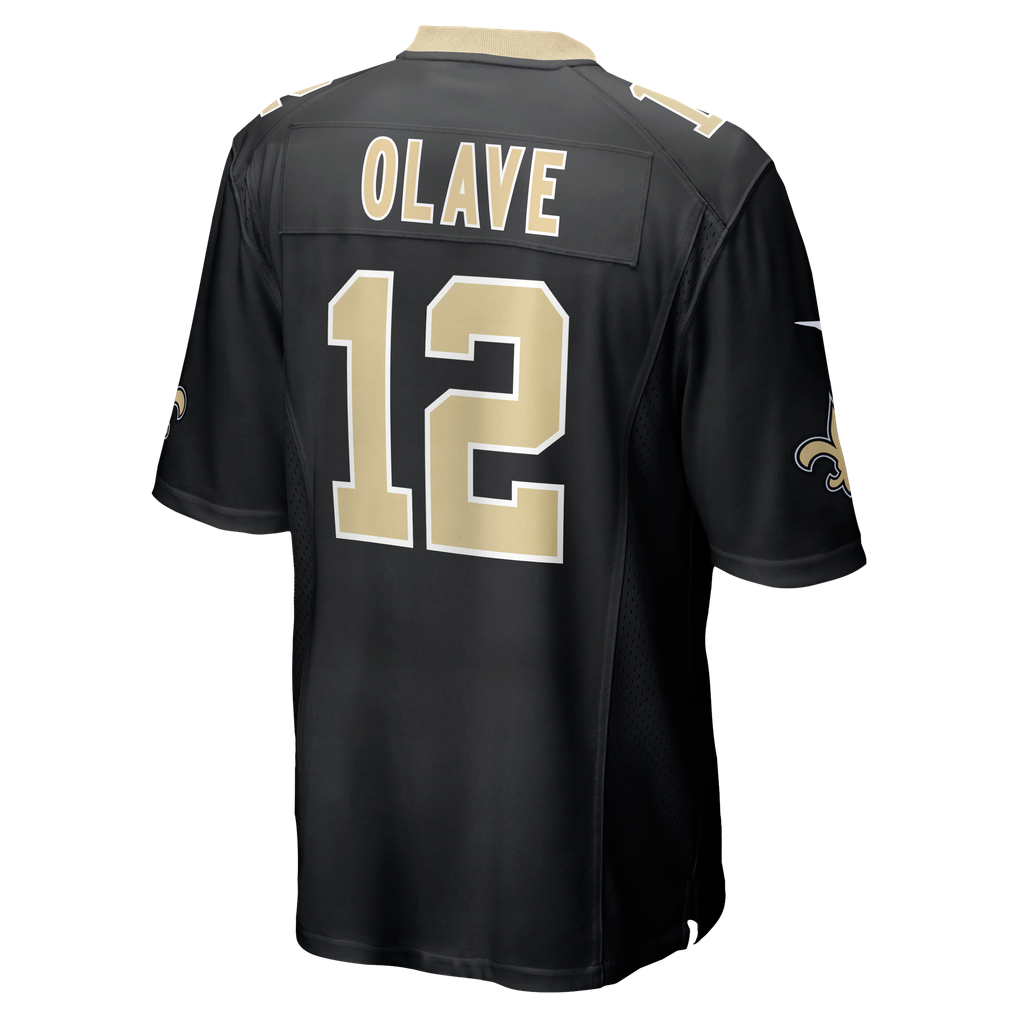 Men's New Orleans Saints Chris Olave Nike Black Player Game Jersey - Image 4