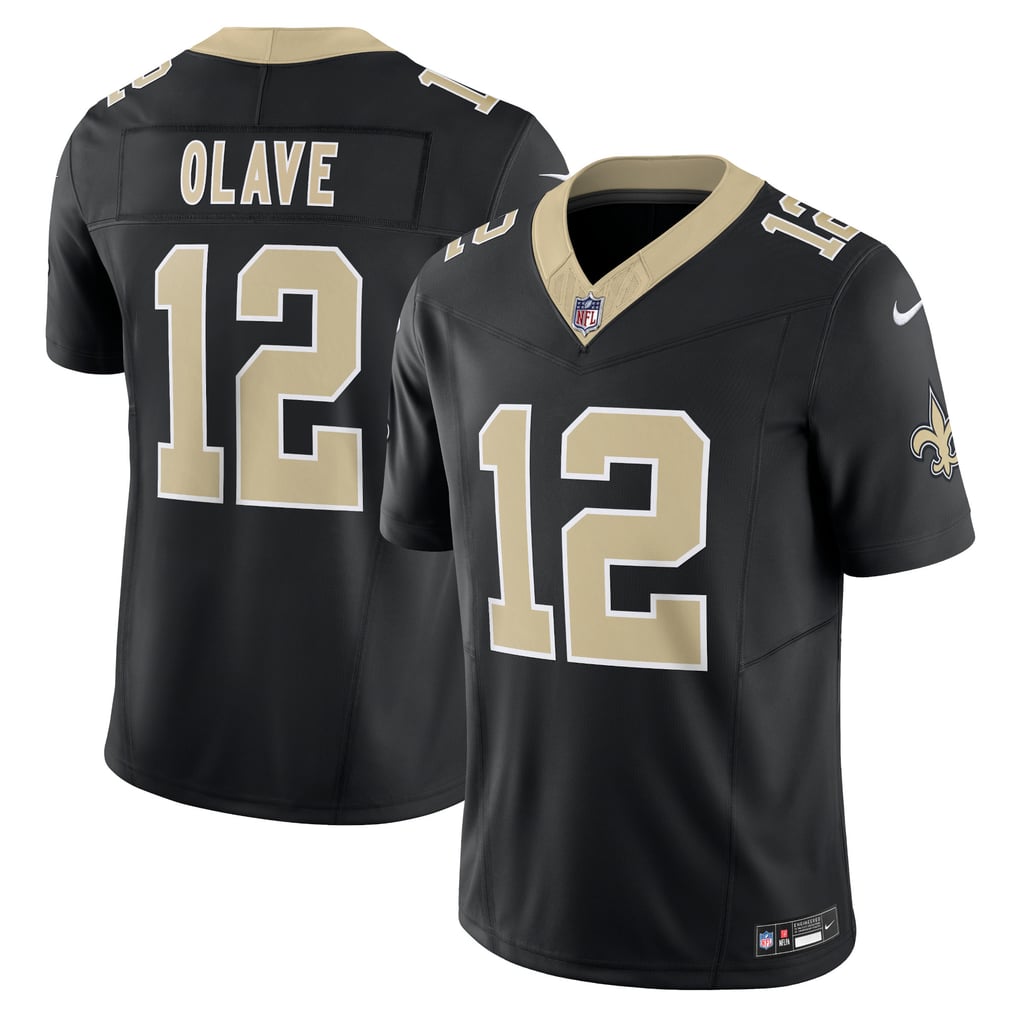 Men's New Orleans Saints Chris Olave Nike Black Vapor F.U.S.E. Limited Jersey - Image 1