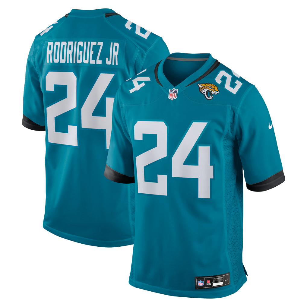 Men's Jacksonville Jaguars Chris Rodriguez Jr. Nike Teal Team Game Jersey - Image 2