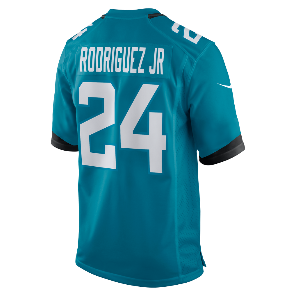 Men's Jacksonville Jaguars Chris Rodriguez Jr. Nike Teal Team Game Jersey - Image 6