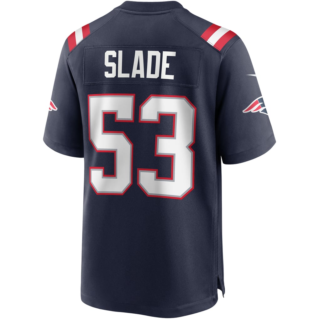 Men's New England Patriots Chris Slade Nike Navy Game Retired Player Jersey - Image 4