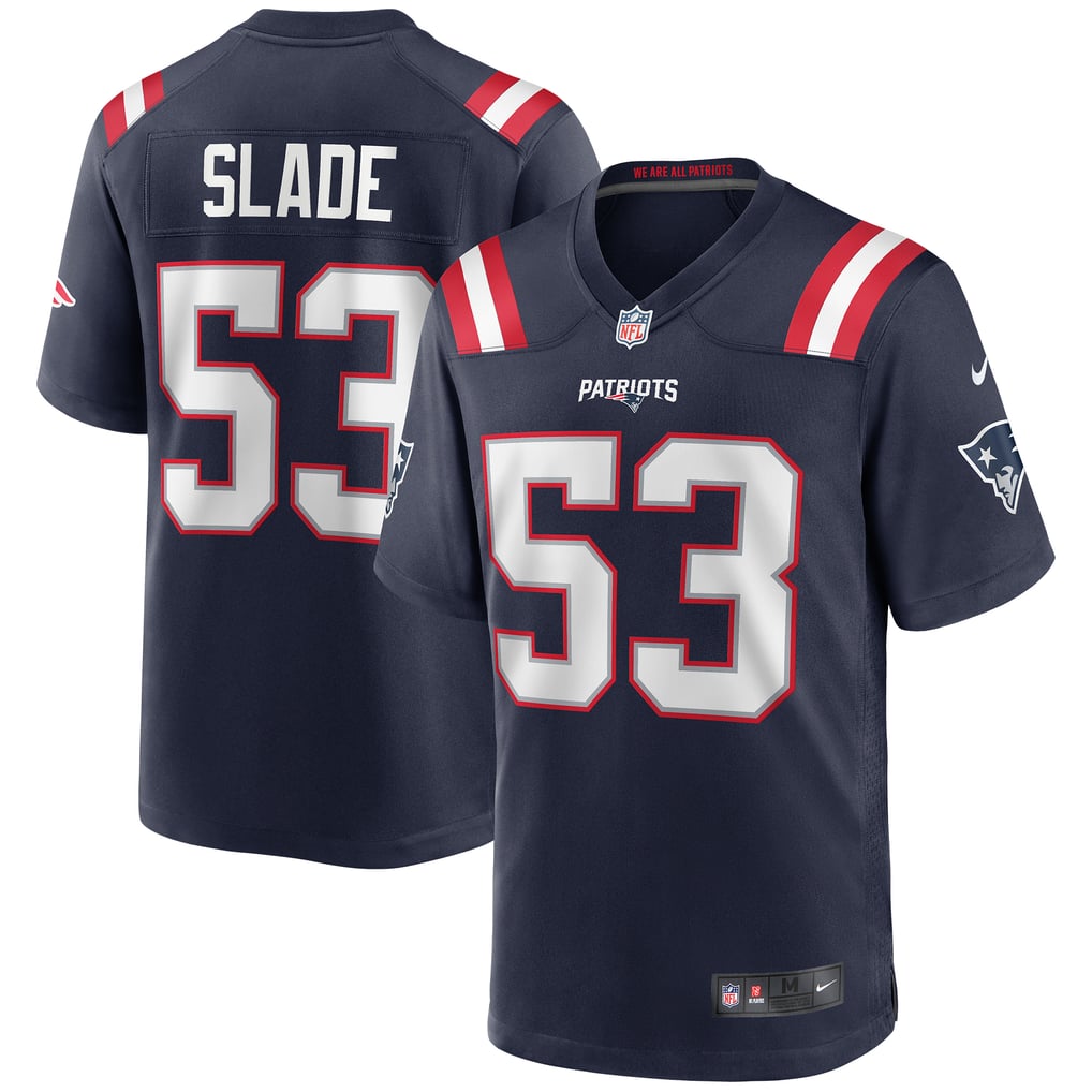 Men's New England Patriots Chris Slade Nike Navy Game Retired Player Jersey - Image 1