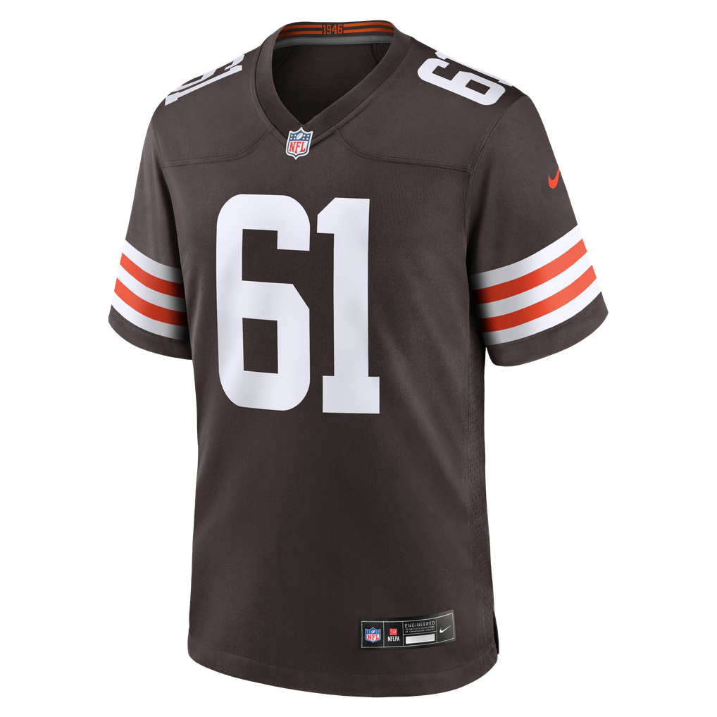 Men's Cleveland Browns Chris Williams Nike Brown Team Game Jersey - Image 5