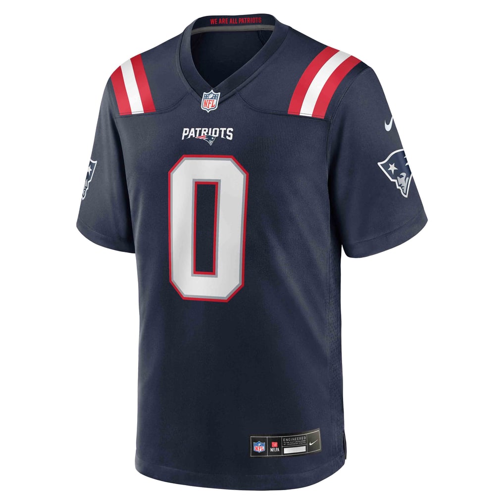 Men's New England Patriots Christian Gonzalez Nike  Navy Team Game Jersey - Image 3