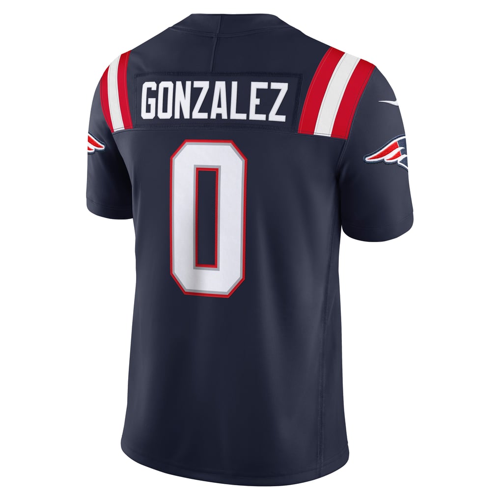 Men's New England Patriots Christian Gonzalez Nike Navy Team Vapor F.U.S.E. Stitched Limited Jersey - Image 4