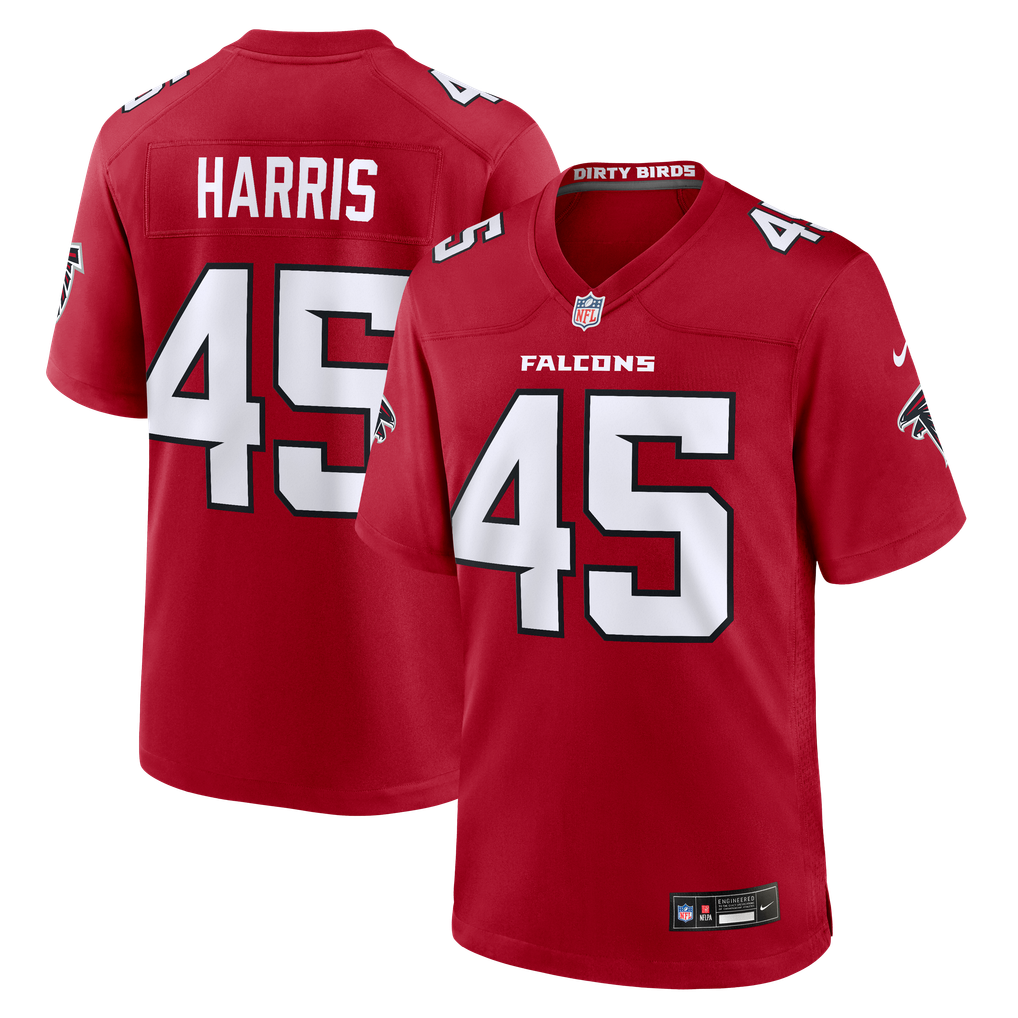 Men's Atlanta Falcons Christian Harris Nike Red Team Game Jersey