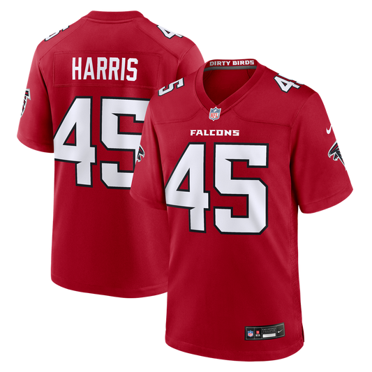 Men's Atlanta Falcons Christian Harris Nike Red Team Game Jersey