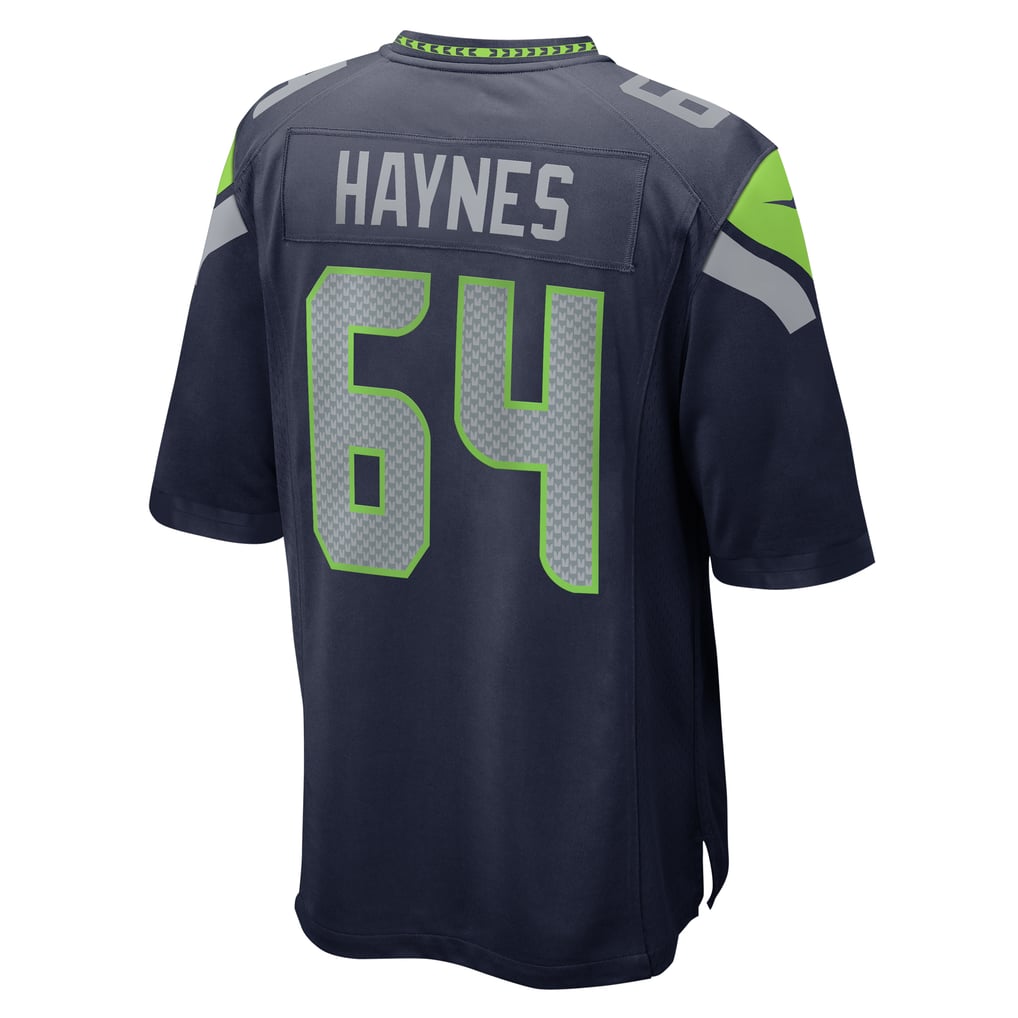 Men's Seattle Seahawks Christian Haynes Nike  College Navy  Game Jersey - Image 4