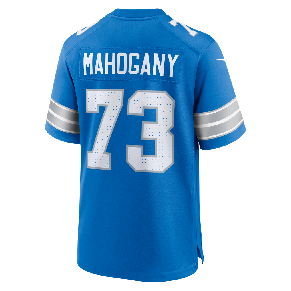 Men's Detroit Lions Christian Mahogany Nike  Blue Team Game Jersey - Image 4