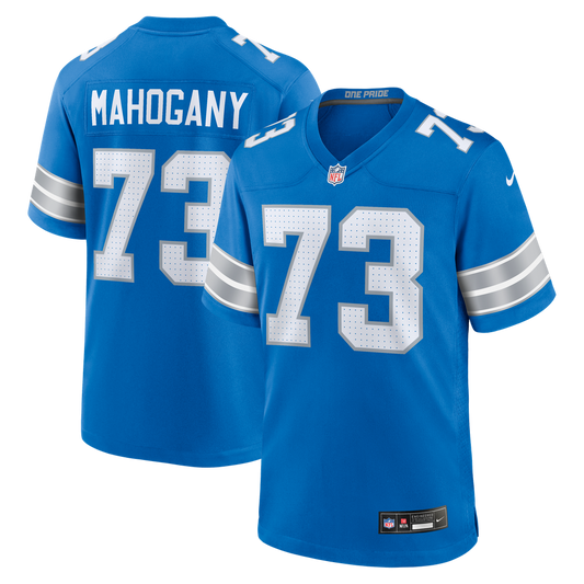 Men's Detroit Lions Christian Mahogany Nike  Blue Team Game Jersey - Image 1