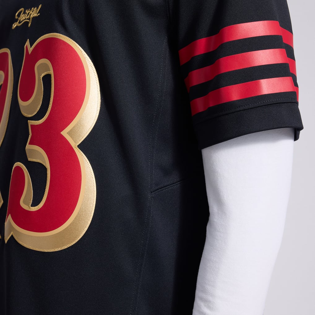 Men's San Francisco 49ers Christian McCaffrey Nike Black Rivalries Collection Stitched Limited Jersey - Image 16