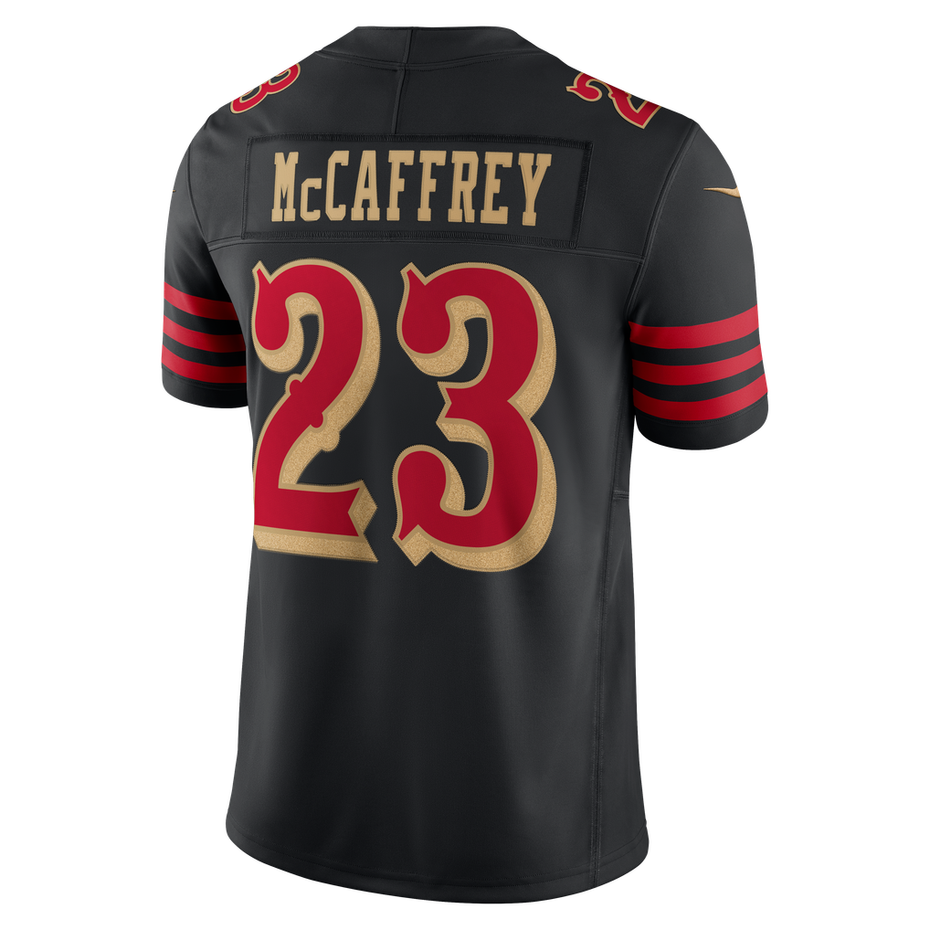 Men's San Francisco 49ers Christian McCaffrey Nike Black Rivalries Collection Stitched Limited Jersey - Image 8