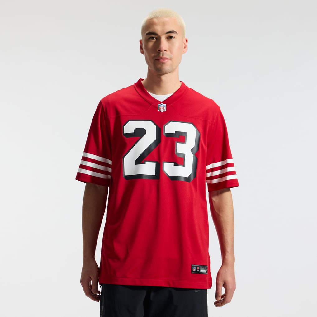 Men's San Francisco 49ers Christian McCaffrey Nike Scarlet Alternate Game Player Jersey - Image 3