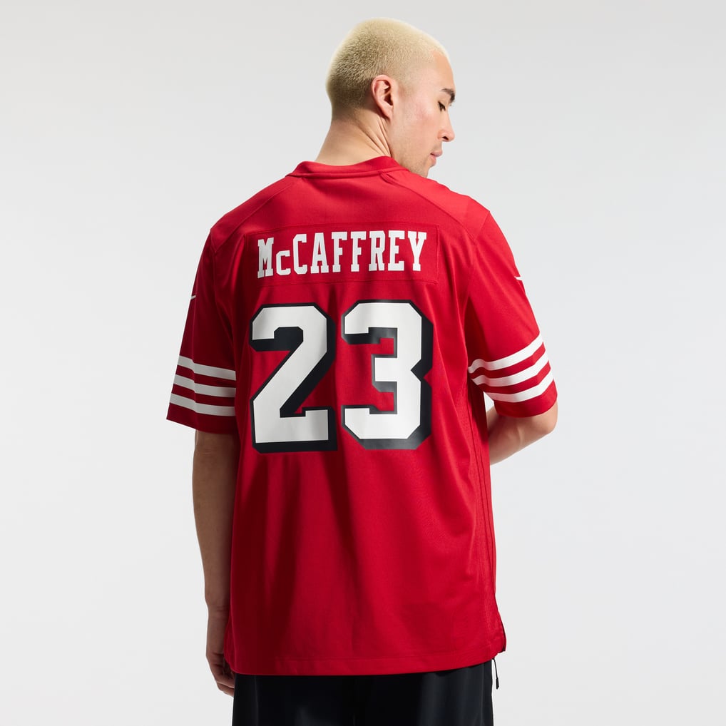 Men's San Francisco 49ers Christian McCaffrey Nike Scarlet Alternate Game Player Jersey - Image 4