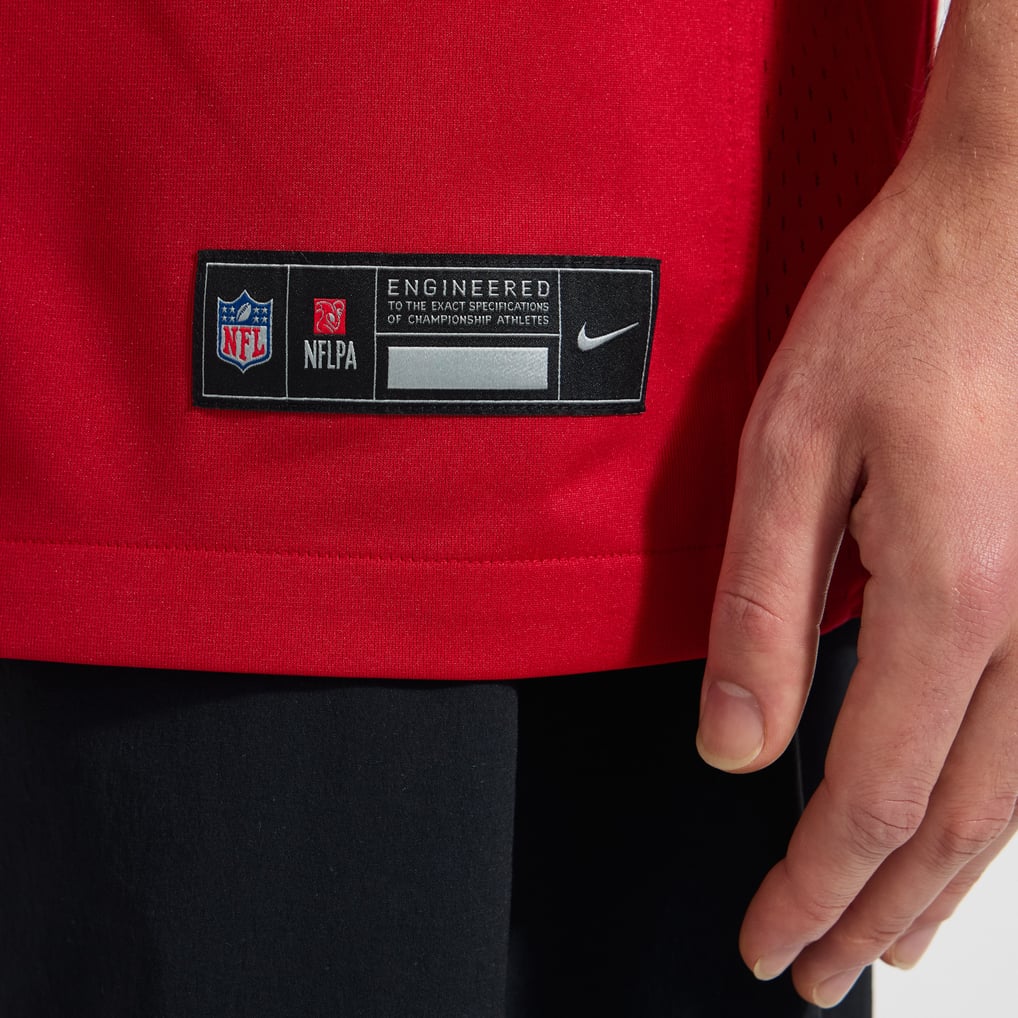 Men's San Francisco 49ers Christian McCaffrey Nike Scarlet Alternate Game Player Jersey - Image 9