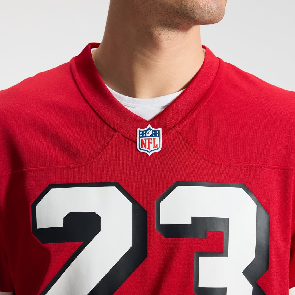 Men's San Francisco 49ers Christian McCaffrey Nike Scarlet Alternate Game Player Jersey - Image 10
