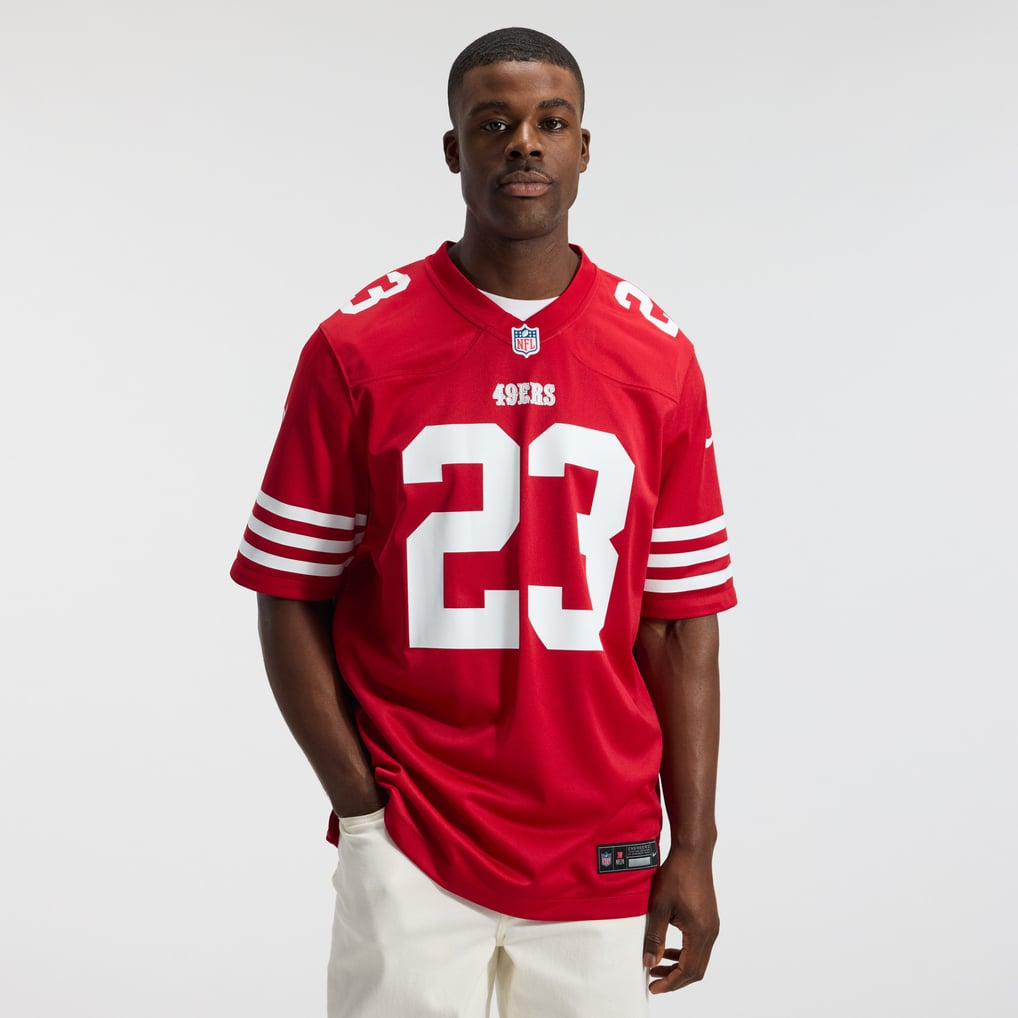 Men's San Francisco 49ers Christian McCaffrey Nike Scarlet Game Player Jersey - Image 3