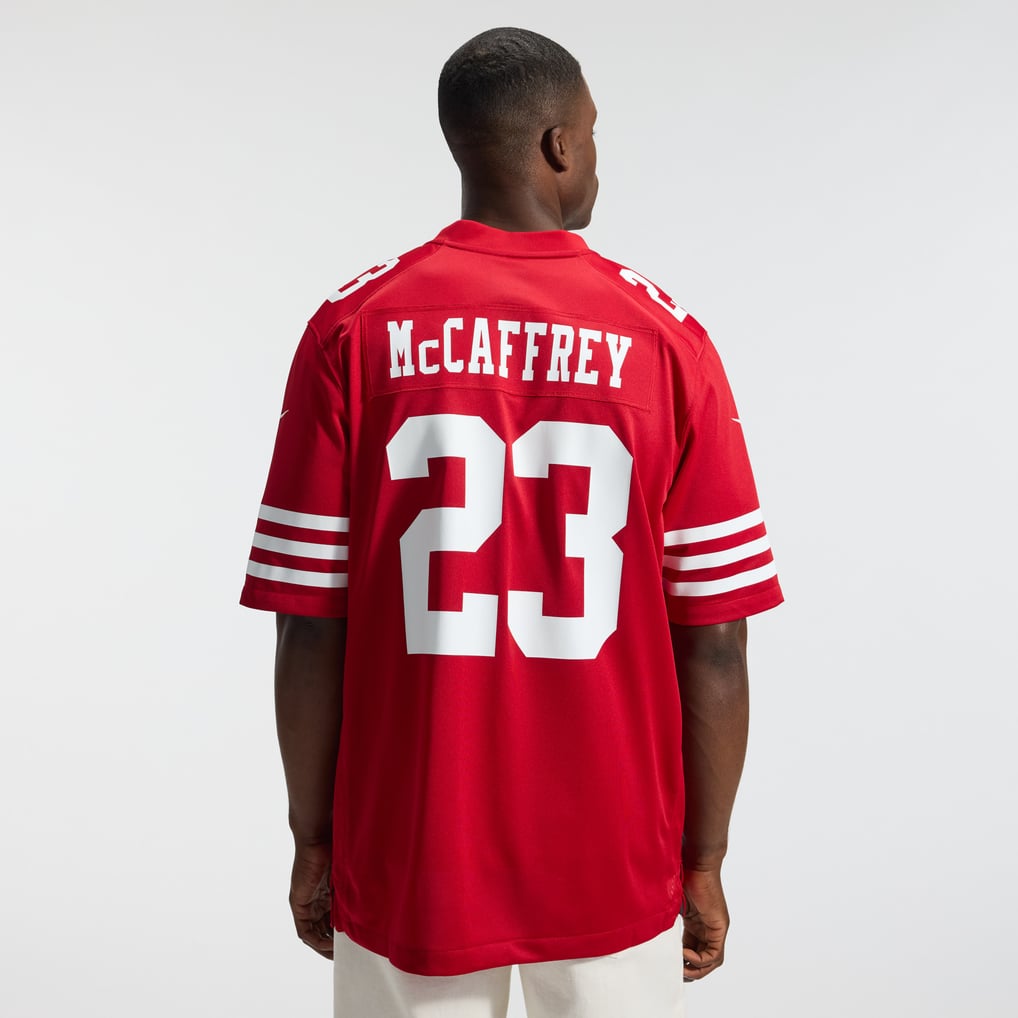 Men's San Francisco 49ers Christian McCaffrey Nike Scarlet Game Player Jersey - Image 4