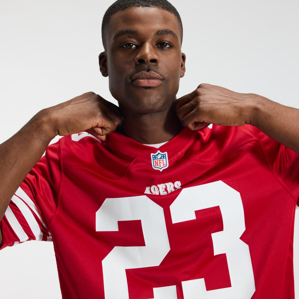 Men's San Francisco 49ers Christian McCaffrey Nike Scarlet Game Player Jersey - Image 9