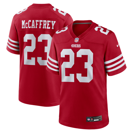 Men's San Francisco 49ers Christian McCaffrey Nike Scarlet Game Player Jersey - Image 1