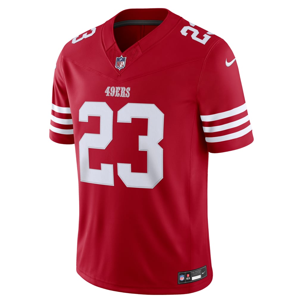 Men's San Francisco 49ers Christian McCaffrey Nike Scarlet Team Vapor F.U.S.E. Stitched Limited Jersey - Image 3